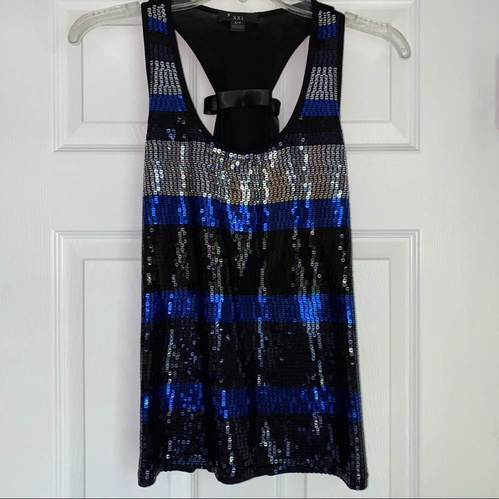 Gorgeous Metallic Sequin Tank